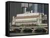 The Fullerton Hotel, Formerly the General Post Office, Singapore, Southeast Asia-Amanda Hall-Framed Stretched Canvas