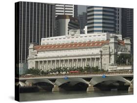 The Fullerton Hotel, Formerly the General Post Office, Singapore, Southeast Asia-Amanda Hall-Stretched Canvas