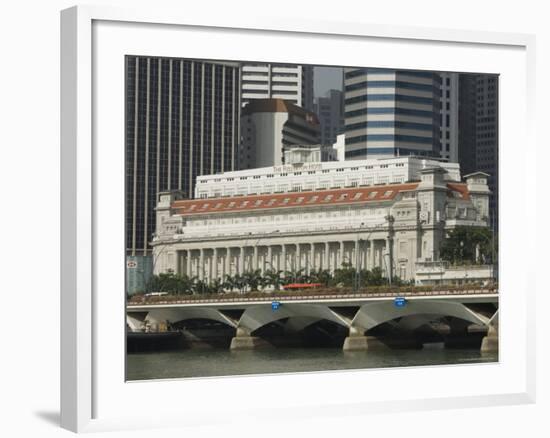 The Fullerton Hotel, Formerly the General Post Office, Singapore, Southeast Asia-Amanda Hall-Framed Photographic Print