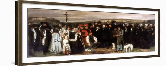 The Funeral at Ornans, 1850-Gustave Courbet-Framed Giclee Print