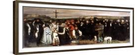 The Funeral at Ornans, 1850-Gustave Courbet-Framed Giclee Print