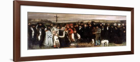 The Funeral at Ornans, 1850-Gustave Courbet-Framed Giclee Print