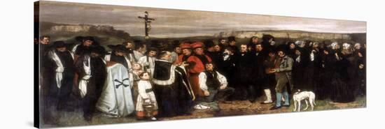 The Funeral at Ornans, 1850-Gustave Courbet-Stretched Canvas