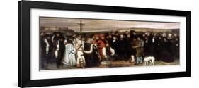 The Funeral at Ornans, 1850-Gustave Courbet-Framed Giclee Print