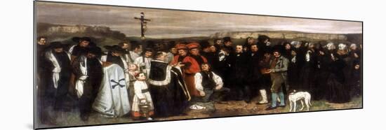 The Funeral at Ornans, 1850-Gustave Courbet-Mounted Giclee Print