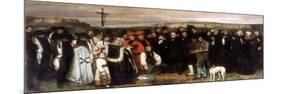 The Funeral at Ornans, 1850-Gustave Courbet-Mounted Giclee Print