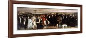 The Funeral at Ornans, 1850-Gustave Courbet-Framed Giclee Print