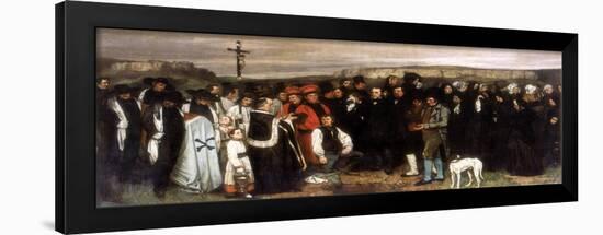 The Funeral at Ornans, 1850-Gustave Courbet-Framed Giclee Print