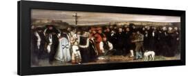 The Funeral at Ornans, 1850-Gustave Courbet-Framed Giclee Print