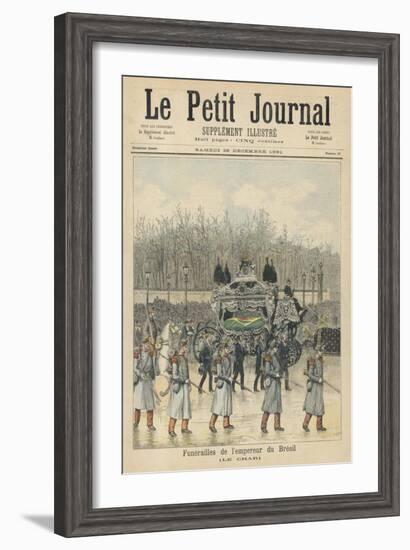 The Funeral Cortege of the Dethroned Pedro II of Brazil in Paris France-Henri Meyer-Framed Art Print