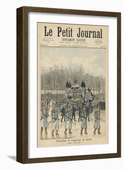 The Funeral Cortege of the Dethroned Pedro II of Brazil in Paris France-Henri Meyer-Framed Art Print