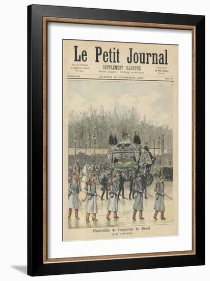 The Funeral Cortege of the Dethroned Pedro II of Brazil in Paris France-Henri Meyer-Framed Art Print