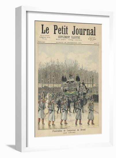 The Funeral Cortege of the Dethroned Pedro II of Brazil in Paris France-Henri Meyer-Framed Art Print