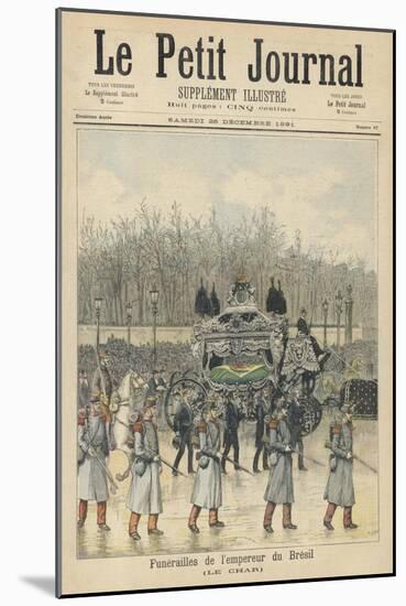 The Funeral Cortege of the Dethroned Pedro II of Brazil in Paris France-Henri Meyer-Mounted Art Print