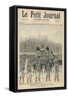 The Funeral Cortege of the Dethroned Pedro II of Brazil in Paris France-Henri Meyer-Framed Stretched Canvas