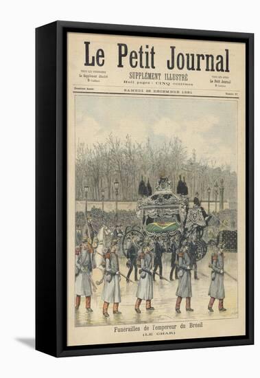 The Funeral Cortege of the Dethroned Pedro II of Brazil in Paris France-Henri Meyer-Framed Stretched Canvas