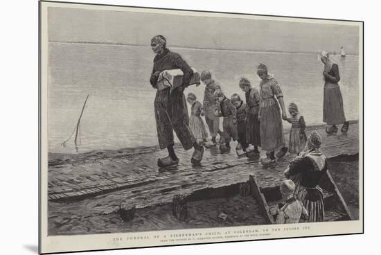 The Funeral of a Fisherman's Child, at Volendam, on the Zuider Ze-George Sherwood Hunter-Mounted Giclee Print
