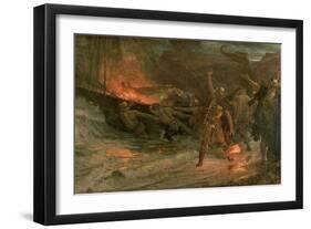 The Funeral of a Viking, 1893-Frank Bernard Dicksee-Framed Giclee Print
