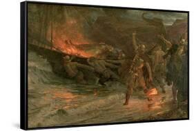 The Funeral of a Viking, 1893-Frank Bernard Dicksee-Framed Stretched Canvas