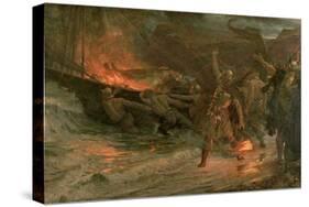 The Funeral of a Viking, 1893-Frank Bernard Dicksee-Stretched Canvas