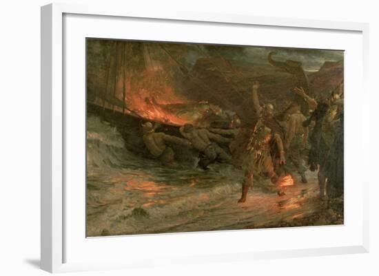 The Funeral of a Viking, 1893-Frank Bernard Dicksee-Framed Giclee Print