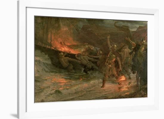 The Funeral of a Viking, 1893-Frank Bernard Dicksee-Framed Giclee Print