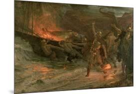 The Funeral of a Viking, 1893-Frank Bernard Dicksee-Mounted Giclee Print