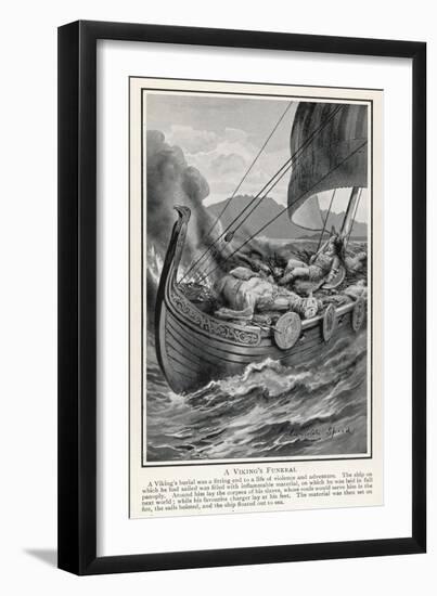 The Funeral of a Viking Chief-Lancelot Speed-Framed Art Print