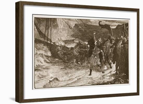 The Funeral of a Viking-Frank Bernard Dicksee-Framed Giclee Print