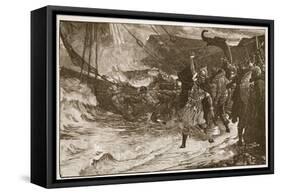 The Funeral of a Viking-Frank Bernard Dicksee-Framed Stretched Canvas