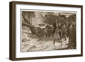 The Funeral of a Viking-Frank Bernard Dicksee-Framed Giclee Print