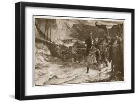 The Funeral of a Viking-Frank Bernard Dicksee-Framed Giclee Print