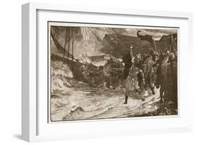 The Funeral of a Viking-Frank Bernard Dicksee-Framed Giclee Print