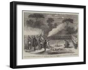 The Funeral of Ensign Tucker of the British Legion, at the Advanced Posts before Capua-Frank Vizetelly-Framed Giclee Print