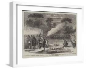 The Funeral of Ensign Tucker of the British Legion, at the Advanced Posts before Capua-Frank Vizetelly-Framed Giclee Print