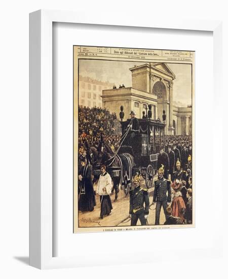 The Funeral of Giuseppe Verdi, Milan, 10th February 1901-null-Framed Giclee Print