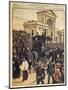 The Funeral of Giuseppe Verdi, Milan, 10th February 1901-null-Mounted Giclee Print