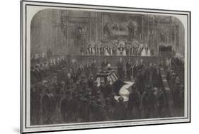 The Funeral of His Late Royal Highness the Prince Consort, the Funeral Ceremony in the Choir-null-Mounted Giclee Print