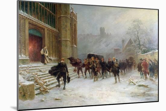 The Funeral of King Charles I - St. George's Chapel, Windsor in 1649, 1907-Ernest Crofts-Mounted Giclee Print