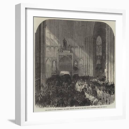 The Funeral of Lord Palmerston, the Clergy Receiving the Body at the West Door of Westminster Abbey-null-Framed Giclee Print