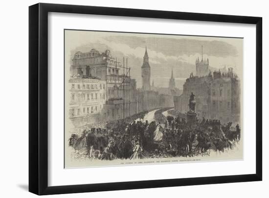 The Funeral of Lord Palmerston, the Procession Passing Charing-Cross-null-Framed Giclee Print