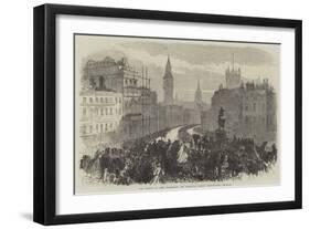 The Funeral of Lord Palmerston, the Procession Passing Charing-Cross-null-Framed Giclee Print