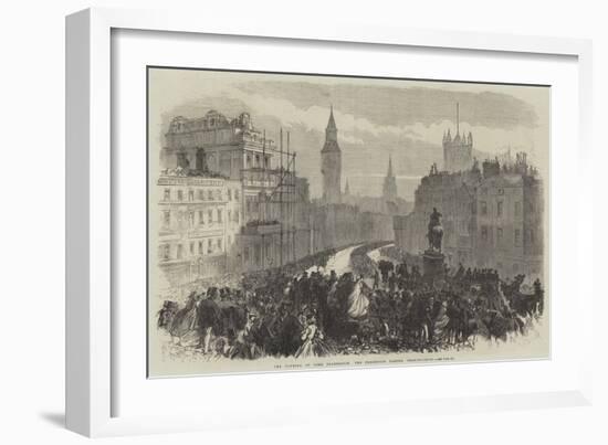 The Funeral of Lord Palmerston, the Procession Passing Charing-Cross-null-Framed Giclee Print