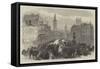 The Funeral of Lord Palmerston, the Procession Passing Charing-Cross-null-Framed Stretched Canvas