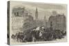 The Funeral of Lord Palmerston, the Procession Passing Charing-Cross-null-Stretched Canvas