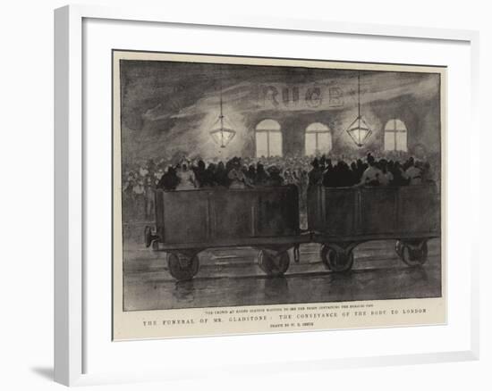 The Funeral of Mr Gladstone, the Conveyance of the Body to London-null-Framed Giclee Print