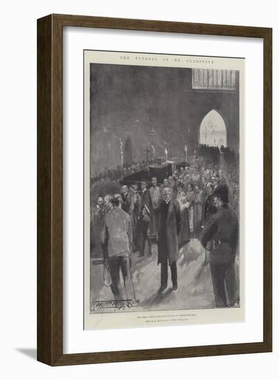 The Funeral of Mr Gladstone, the Public Viewing the Lying-In-State in Westminster Hall-Thomas Walter Wilson-Framed Giclee Print