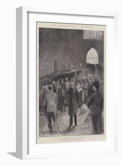 The Funeral of Mr Gladstone, the Public Viewing the Lying-In-State in Westminster Hall-Thomas Walter Wilson-Framed Giclee Print