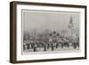 The Funeral of President Faure, the Procession Passing the Place De La Republique-Frederic De Haenen-Framed Giclee Print