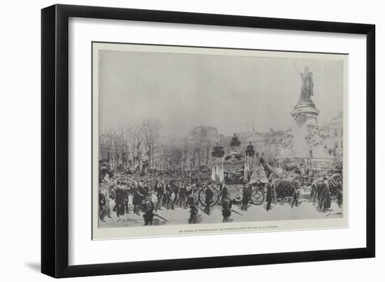 The Funeral of President Faure, the Procession Passing the Place De La Republique-Frederic De Haenen-Framed Giclee Print